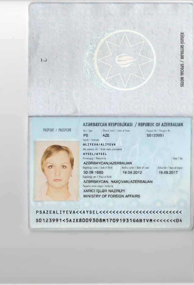 دانلود فایل لایه باز پاسپورت آذربایجان